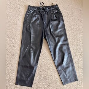 ZARA Women’s Black Faux Leather Trousers
